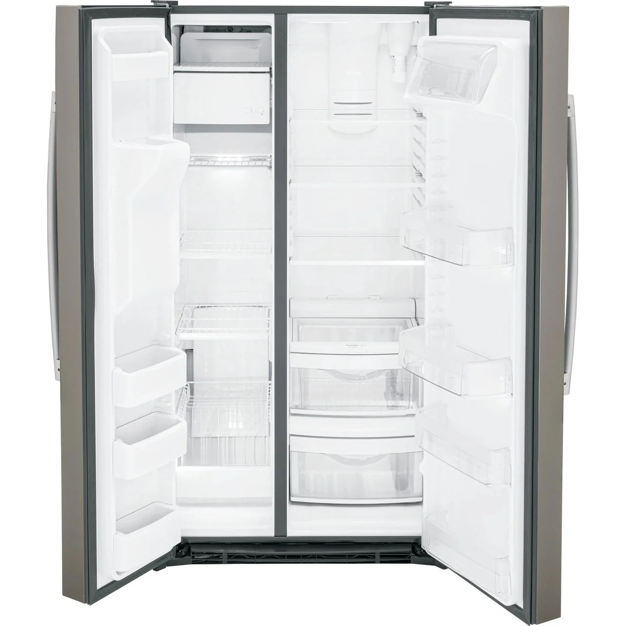 GE 36-inch, 25.3 cu. ft. Side-by-Side Refrigerator with Water and Ice Dispenser GSS25GMPES - Image 2