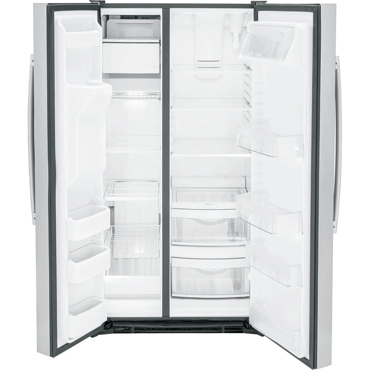 GE 36-inch, 25.3 cu. ft. Side-by-Side Refrigerator with Water and Ice Dispenser GSS25GYPFS - Image 2
