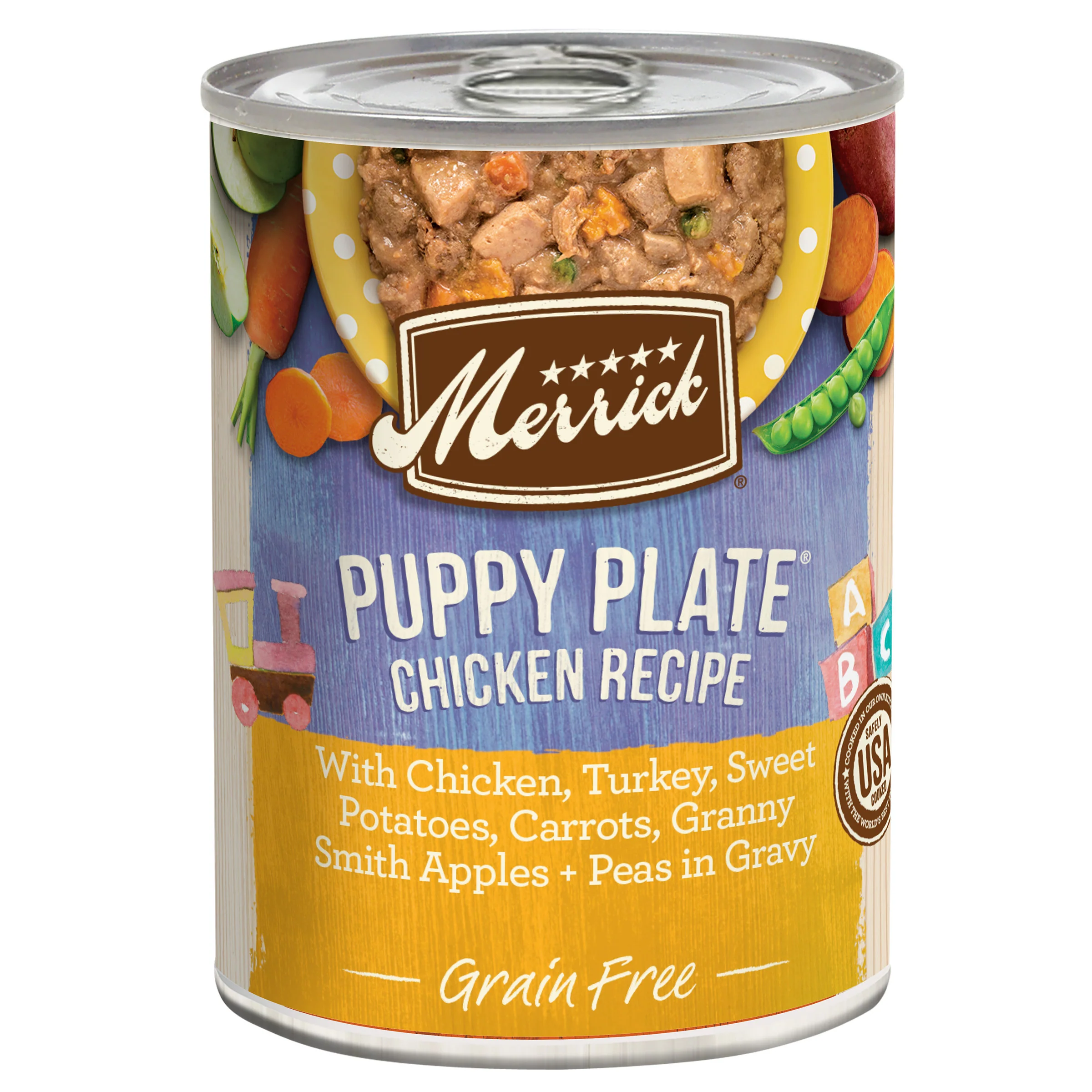 Merrick Grain Free Puppy Plate Wet Puppy Food, 12.7 oz. - Image 1