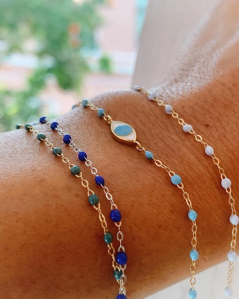 GigiClozeau Classic Bracelet with Evil Eye Charm - Image 2