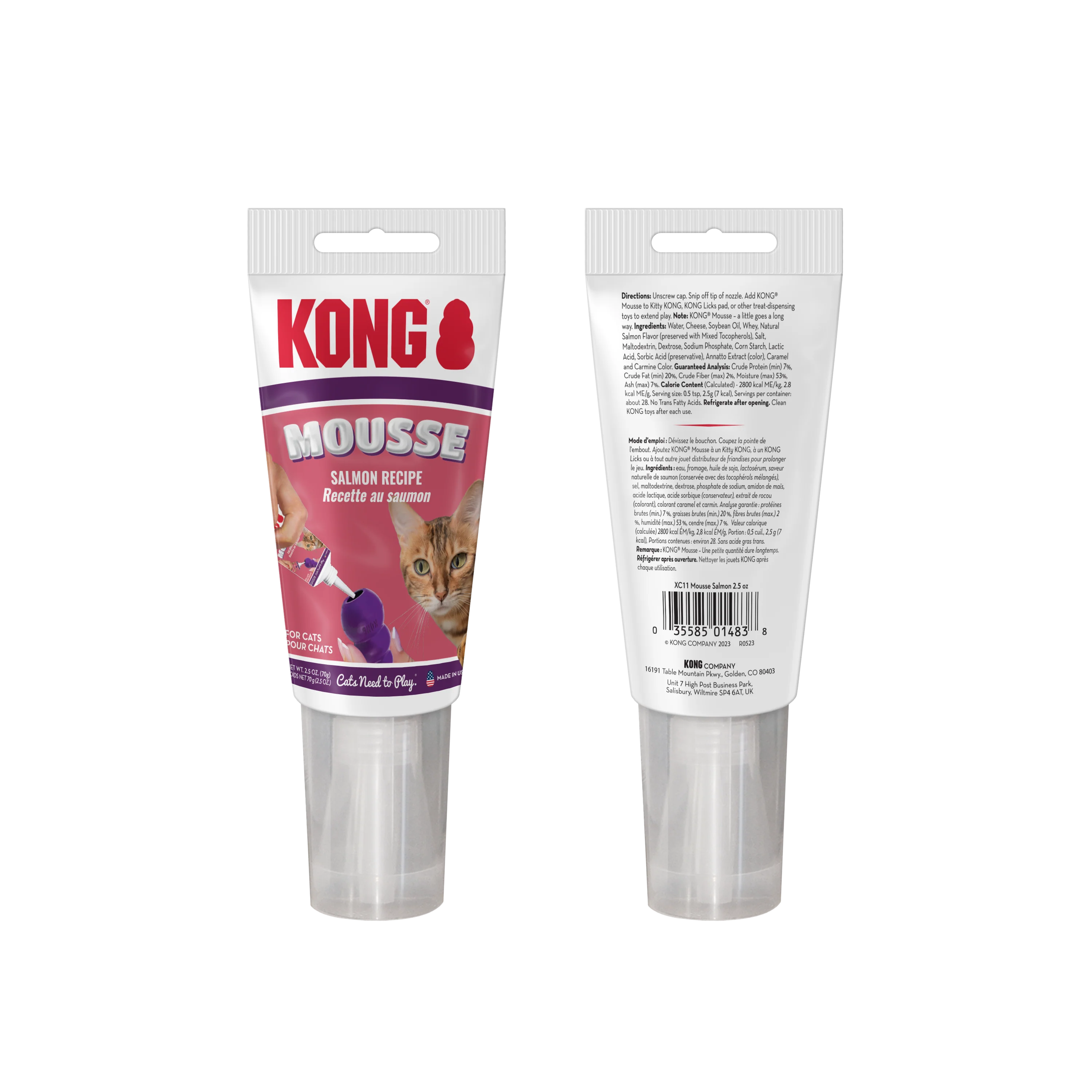 Kong Cat Treat Mousse Salmon 2.5 oz - Image 1