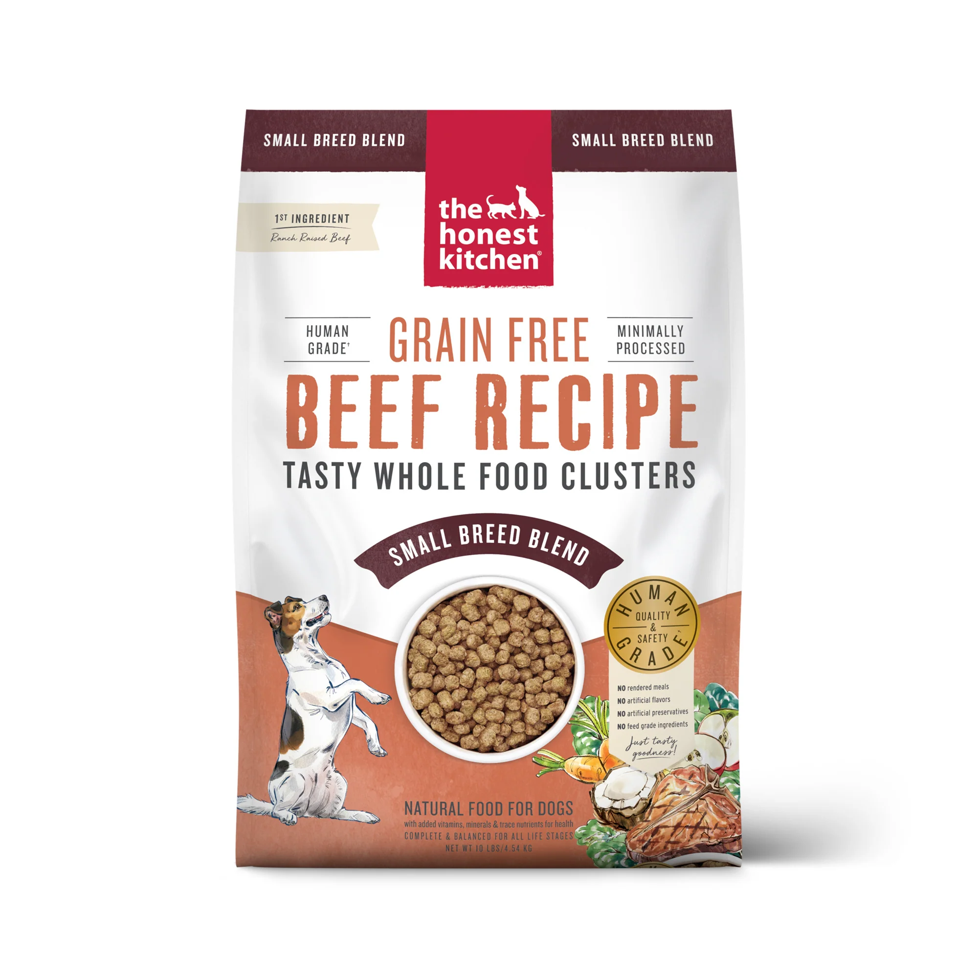 The Honest Kitchen Whole Food Clusters Small Breed Grain Free Beef Dry Dog Food 10lb - Image 1