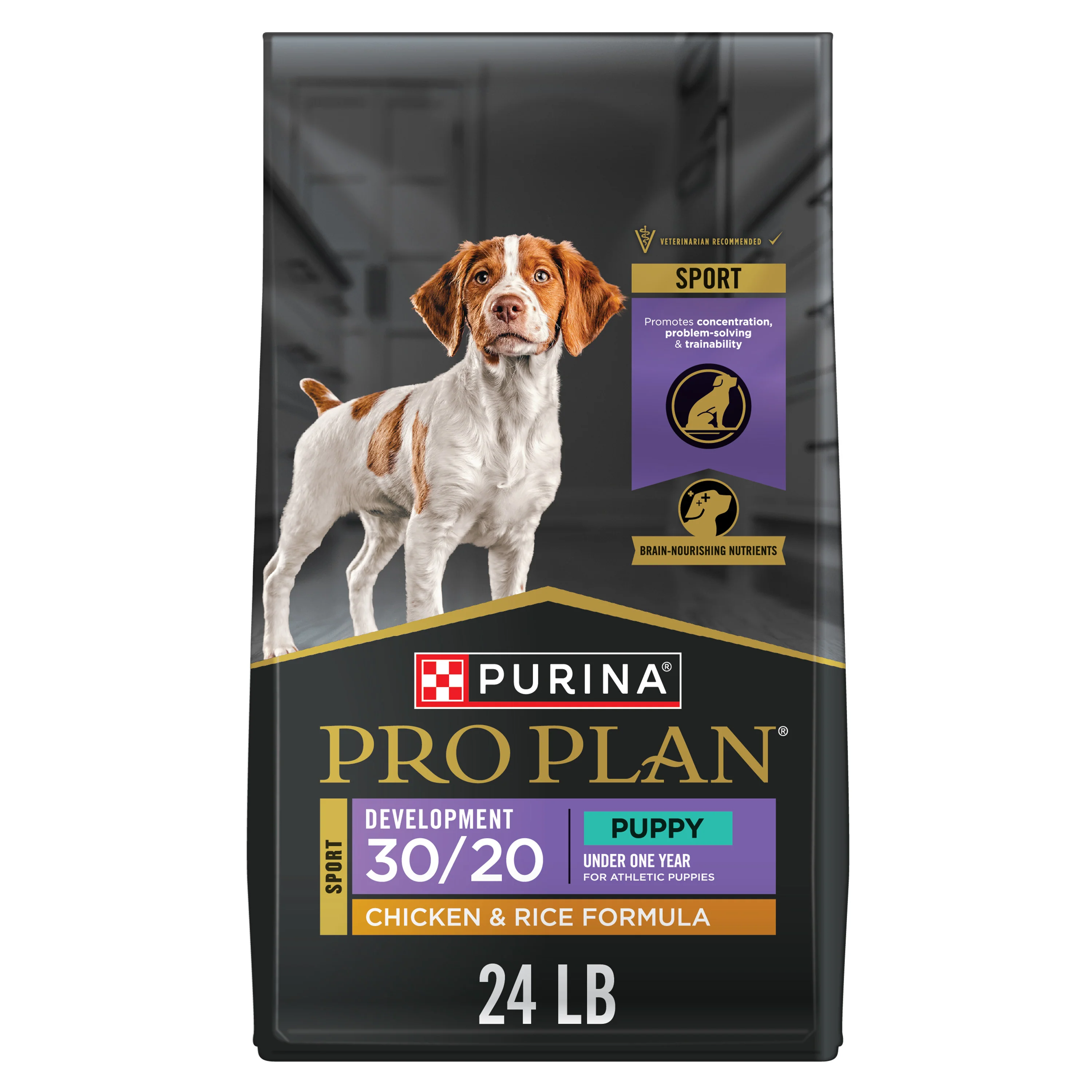 Purina Pro Plan Sport 30/20 Chicken and Rice Formula Dog Food for Puppies 24lb - Image 1