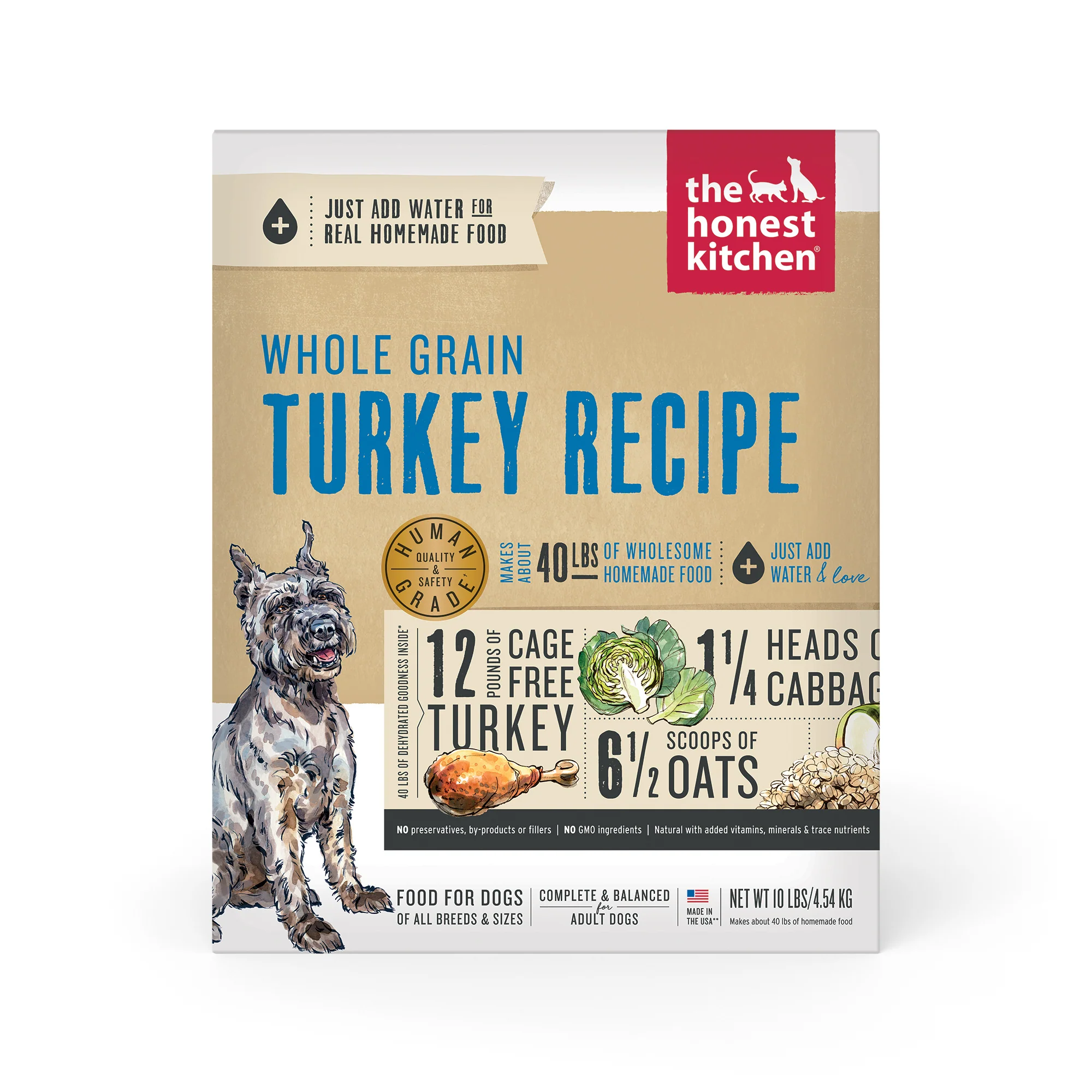 The Honest Kitchen Dehydrated Whole Grain Turkey Dog Food 10lb - Image 1