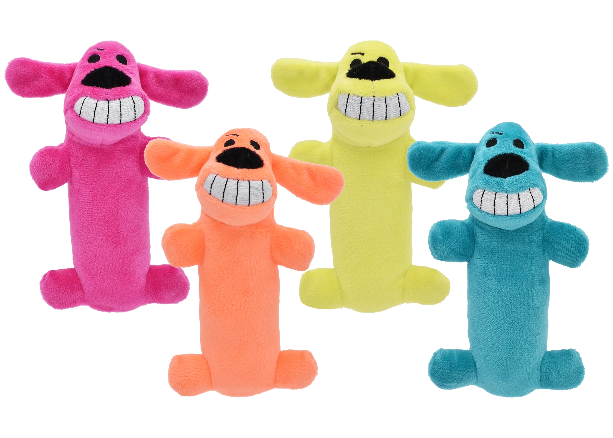 Multipet Plush Dog Toy Loofa Dog, The Original 6in Assorted - Image 1