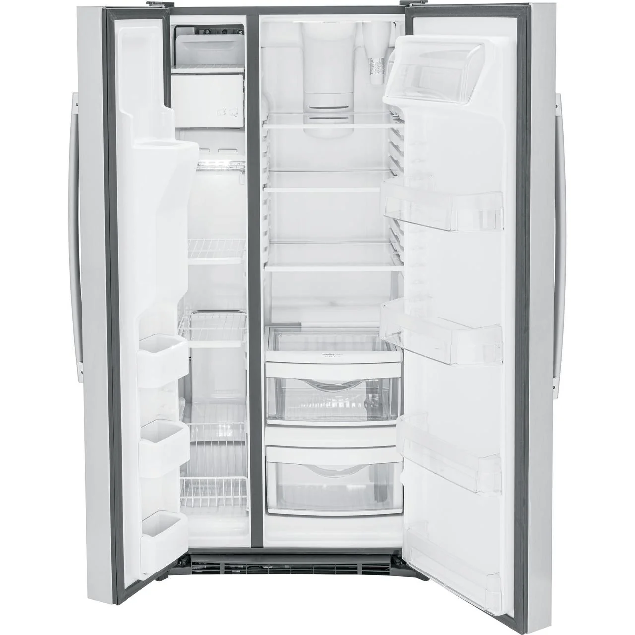 GE 33-inch, 23 cu. ft. Side-By-Side Refrigerator with Water and Ice Dispensing System GSS23GYPFS - Image 2