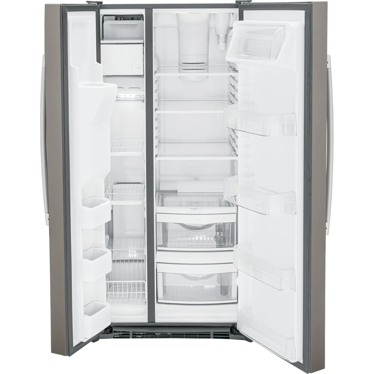 GE 33-inch, 23 cu. ft. Side-By-Side Refrigerator with Water and Ice Dispensing System GSS23GMPES - Image 2
