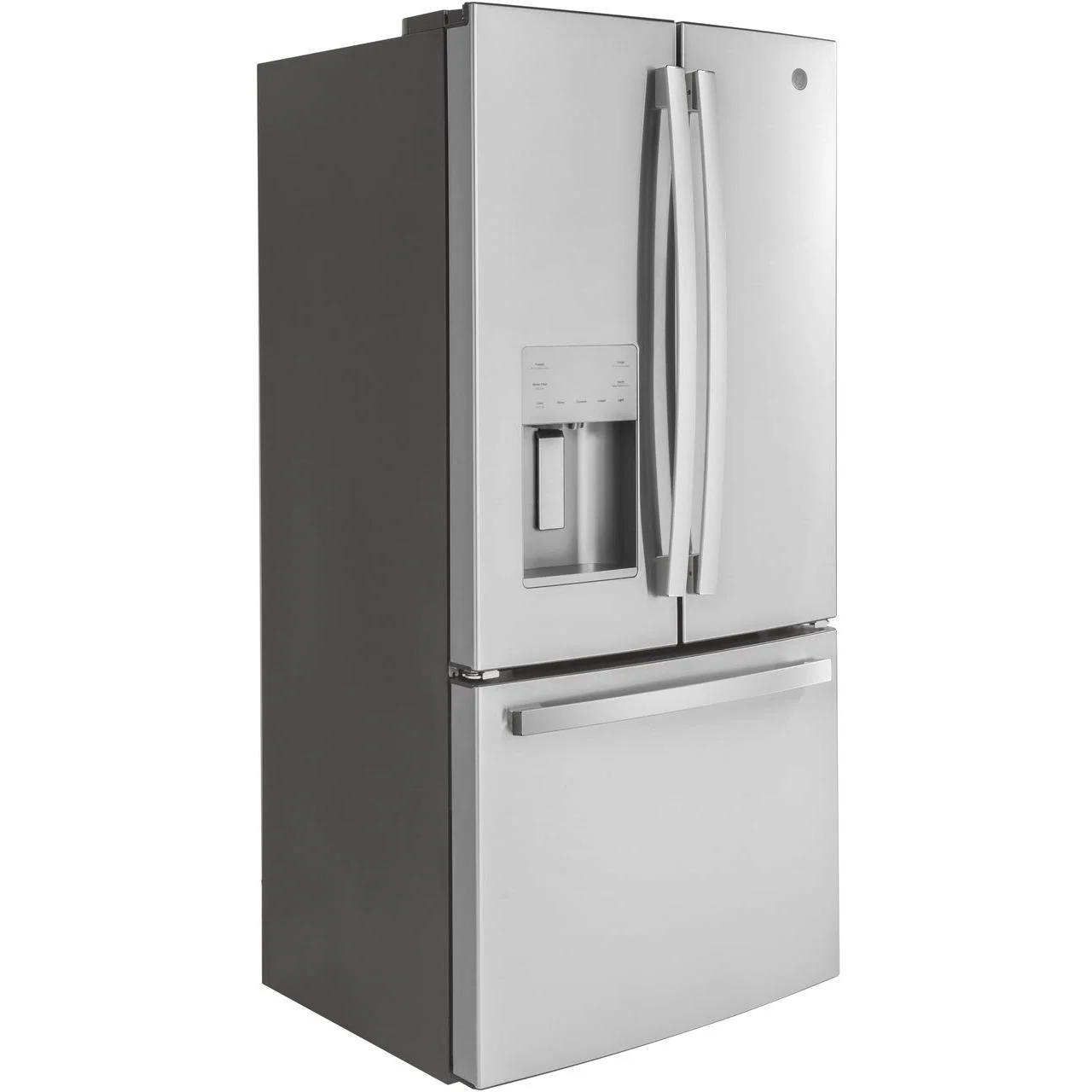 GE 33-inch, 17.5 cu.ft. Counter-Depth French 3-Door Refrigerator with External Water and Ice Dispensing System GYE18JYLFS - Image 2