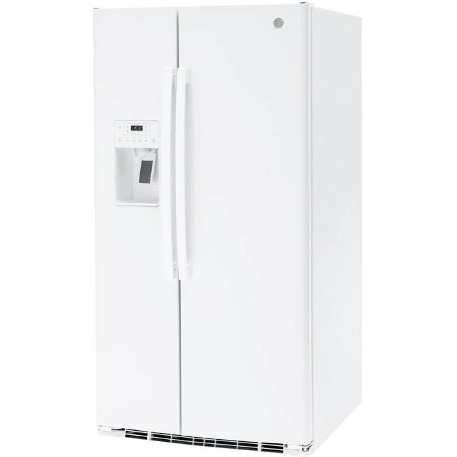 GE 36-inch 25.3 cu.ft. Freestanding Side-by-Side Refrigerator with LED Lighting GSE25GGPWW - Image 3