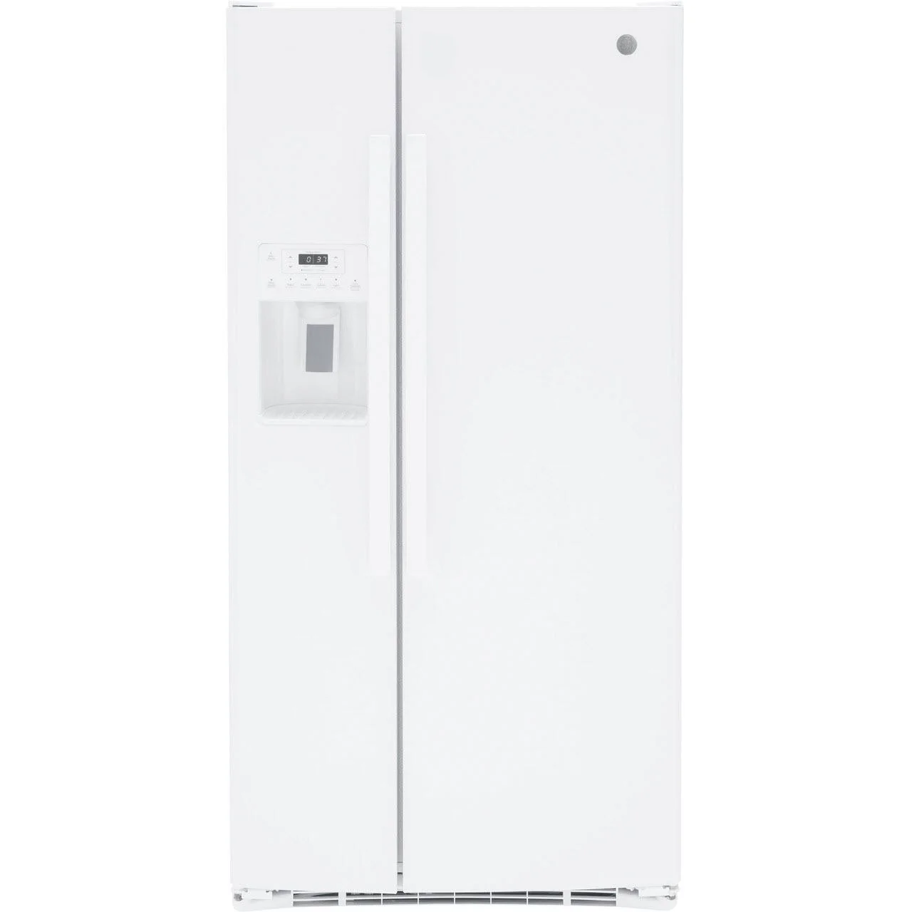 GE 33-inch 23 cu.ft. Freestanding Side-by-Side Refrigerator with LED Lighting GSE23GGPWW - Image 1