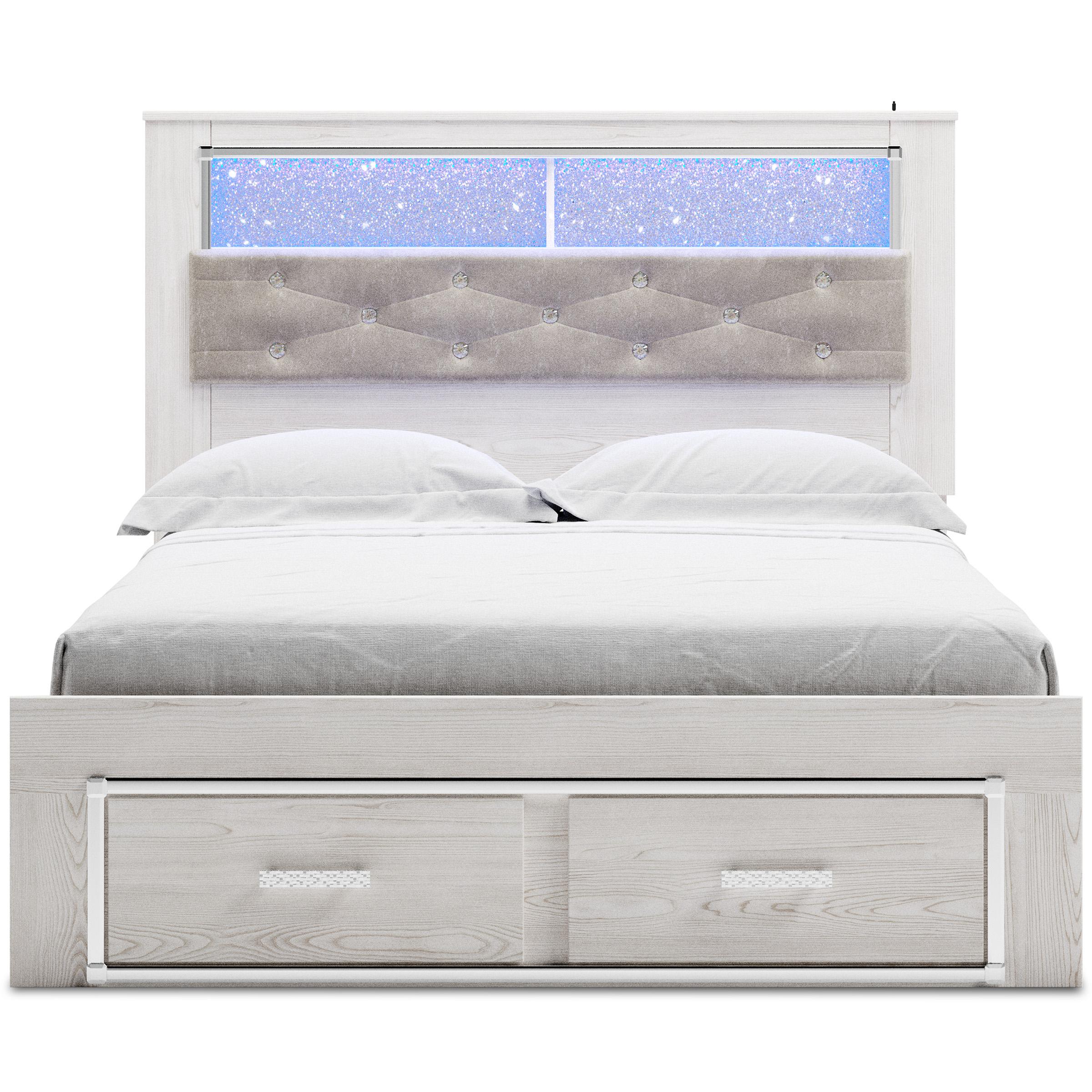 Signature Design by Ashley Altyra B2640B19 Queen Upholstered Bookcase Bed with Storage - Image 2