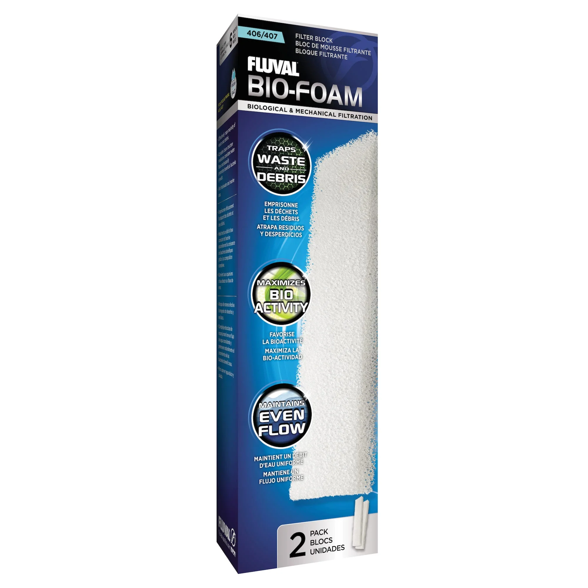 Fluval Aquarium Foam Filter Block - 2 Pack - Image 1