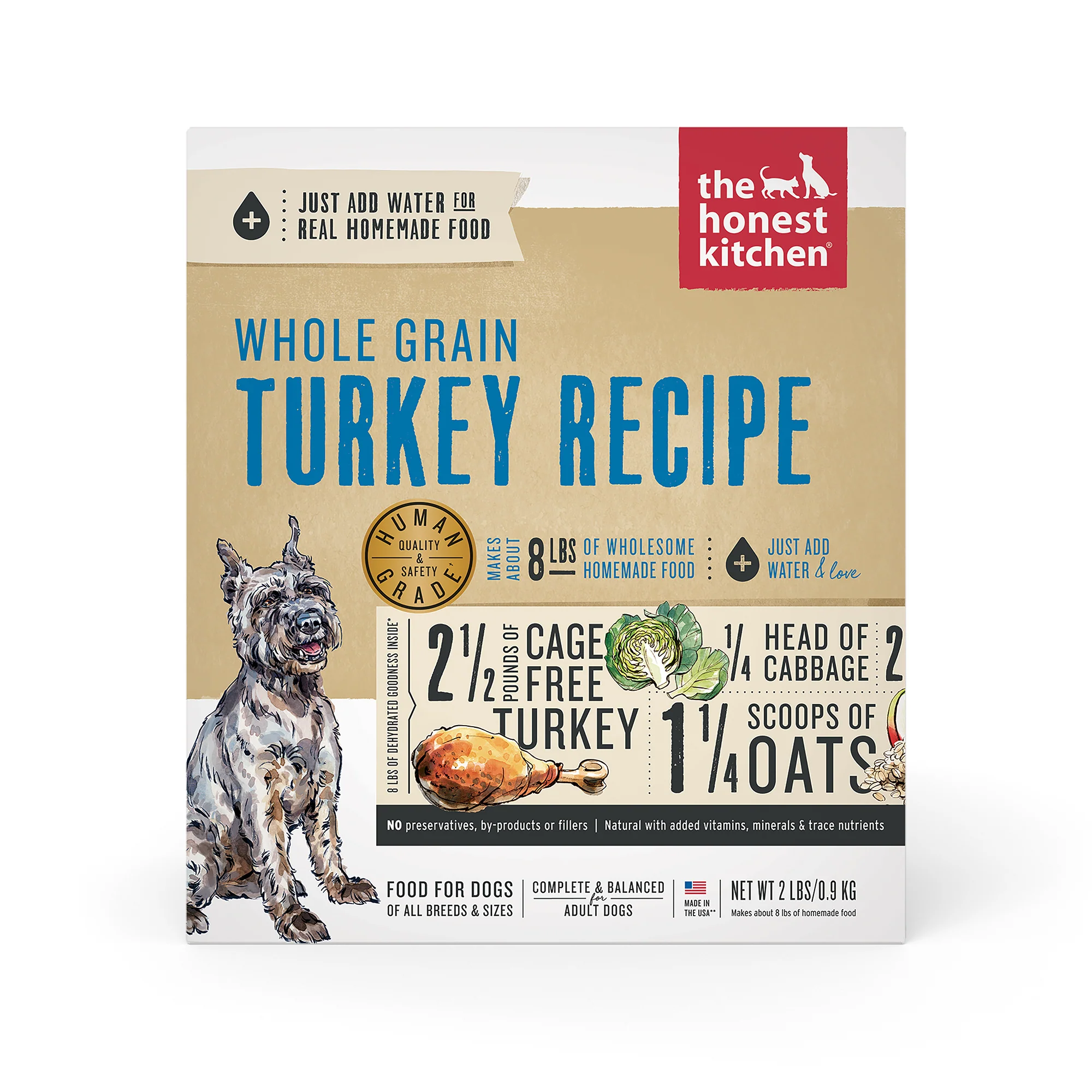 The Honest Kitchen Dehydrated Whole Grain Turkey Dog Food 2lb - Image 1