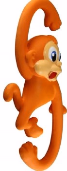 Petsport Naturflex Monkey, Natural Rubber Latex, Squeaker Inside, Dog Toy, 6 inch - Image 1