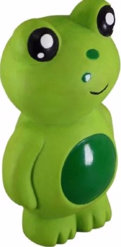 Petsport Naturflex Frog, Natural Rubber Latex, Squeaker Inside, Dog Toy, 4.25 inch - Image 1