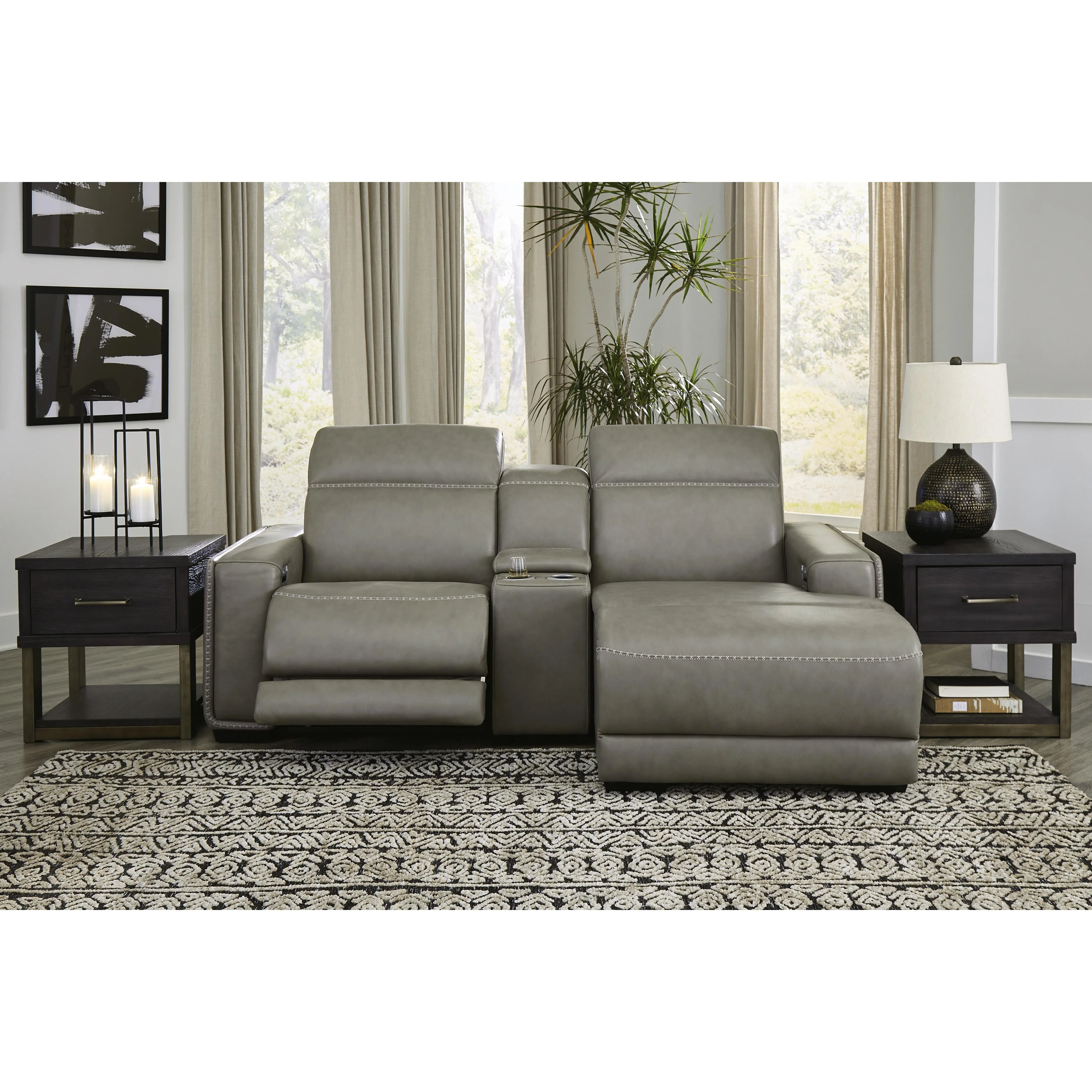 Signature Design by Ashley Correze U94202S11 3 pc Power Reclining Sectional with Chaise - Image 1