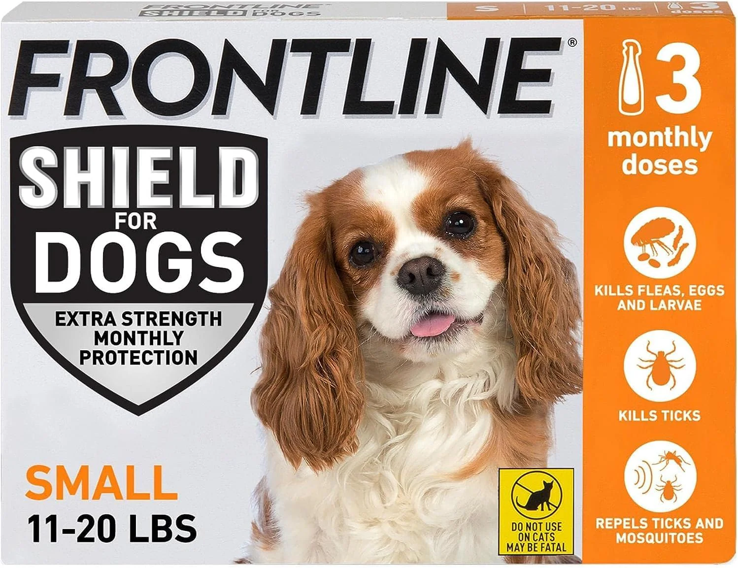 Frontline Shield Flea & Tick Treatment for Small Dogs 11-20 lbs. 3pk - Image 1