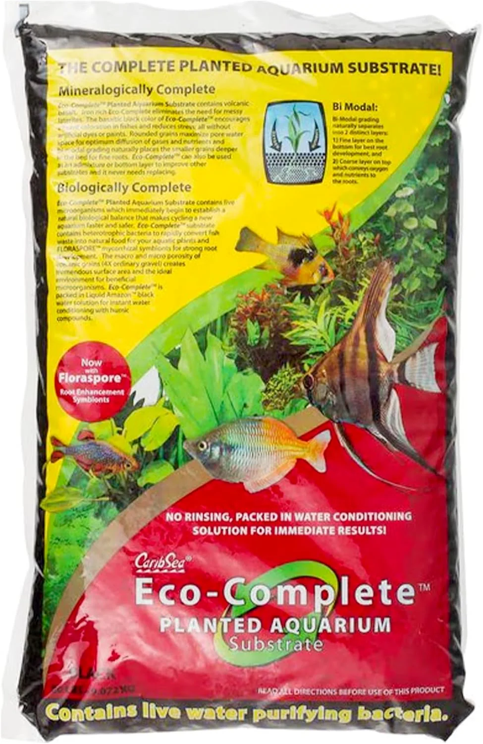 CaribSea Eco-Complete Planted Aquarium Substrate 20lbs - Image 1
