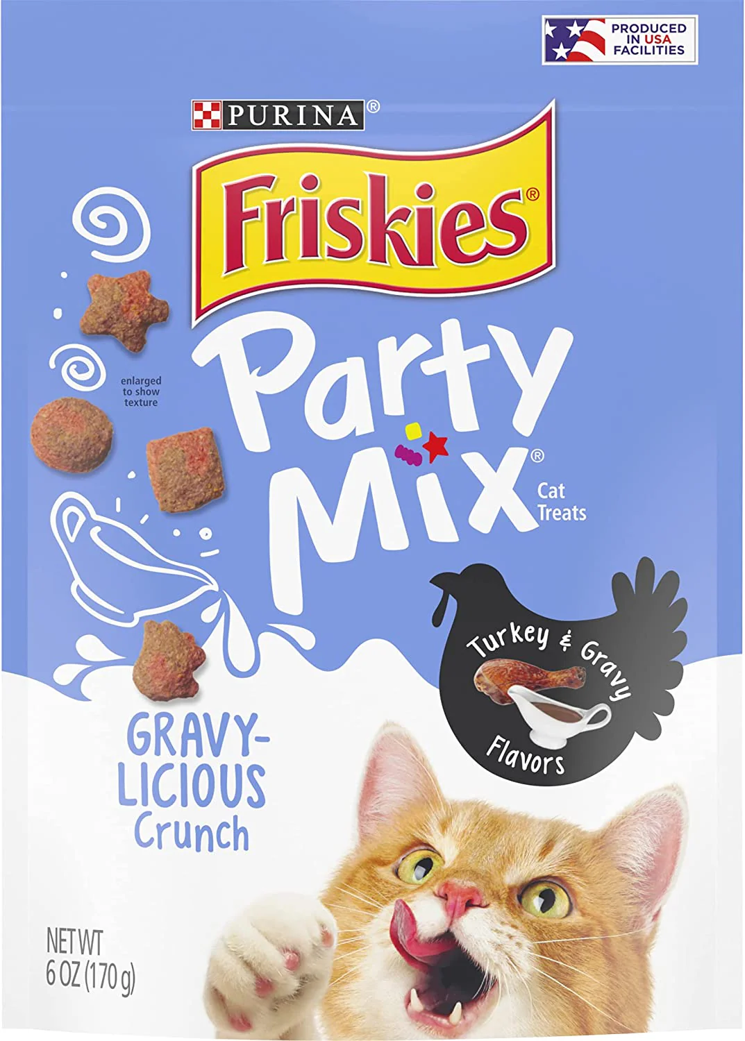 Purina Friskies Party Mix Cat Treats, Gravy - Licious Cat Treats, 6oz, Exp:11/20 - Image 1