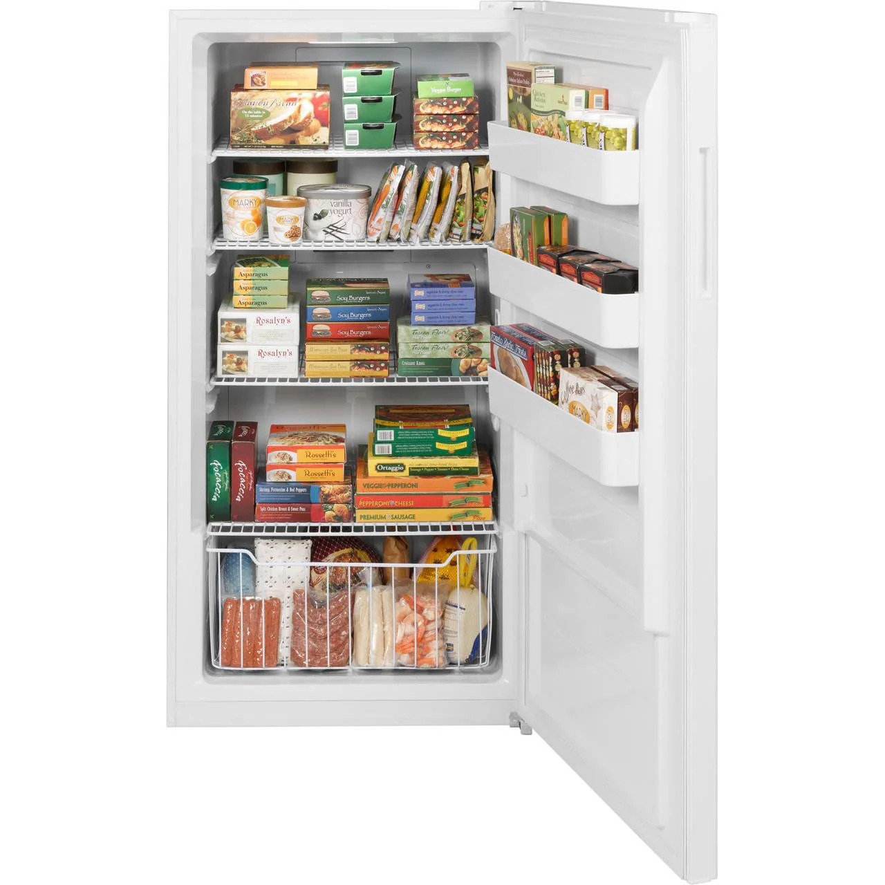 GE 17.3 cu.ft. Upright Freezer with LED Lighting FUF17QRRWW - Image 3