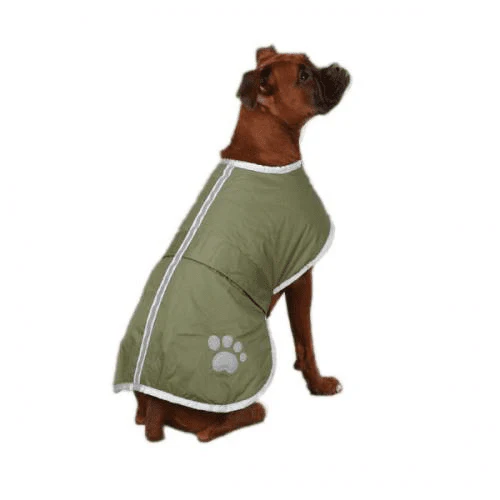 Petedge Zack & Zoey Noreaster Blanket Dog Coat Medium Large Chive - Image 1