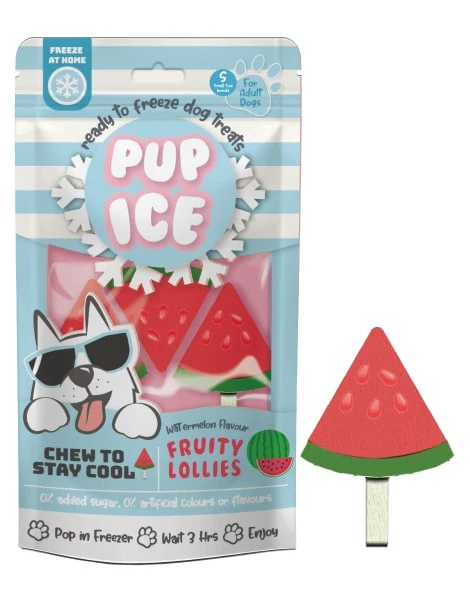 Spot Ethical Pet Dog Treat Pup Ice Fruity Lollies Watermelon Flavor 3oz - Image 1