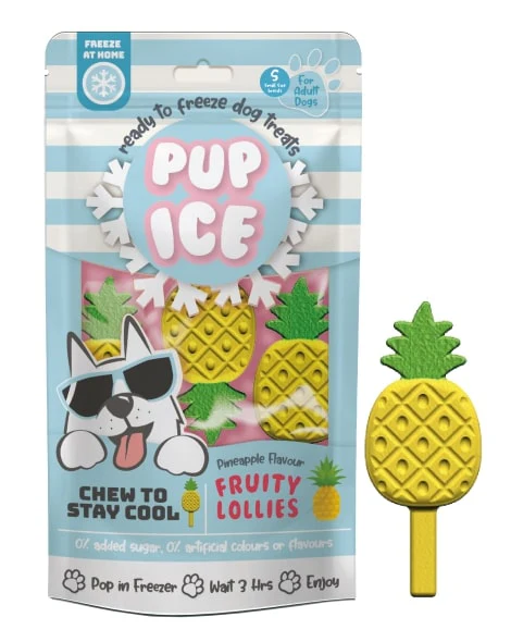 Spot Ethical Pet Dog Treat Pup Ice Fruity Lollies Pineapple Flavor 3oz - Image 1