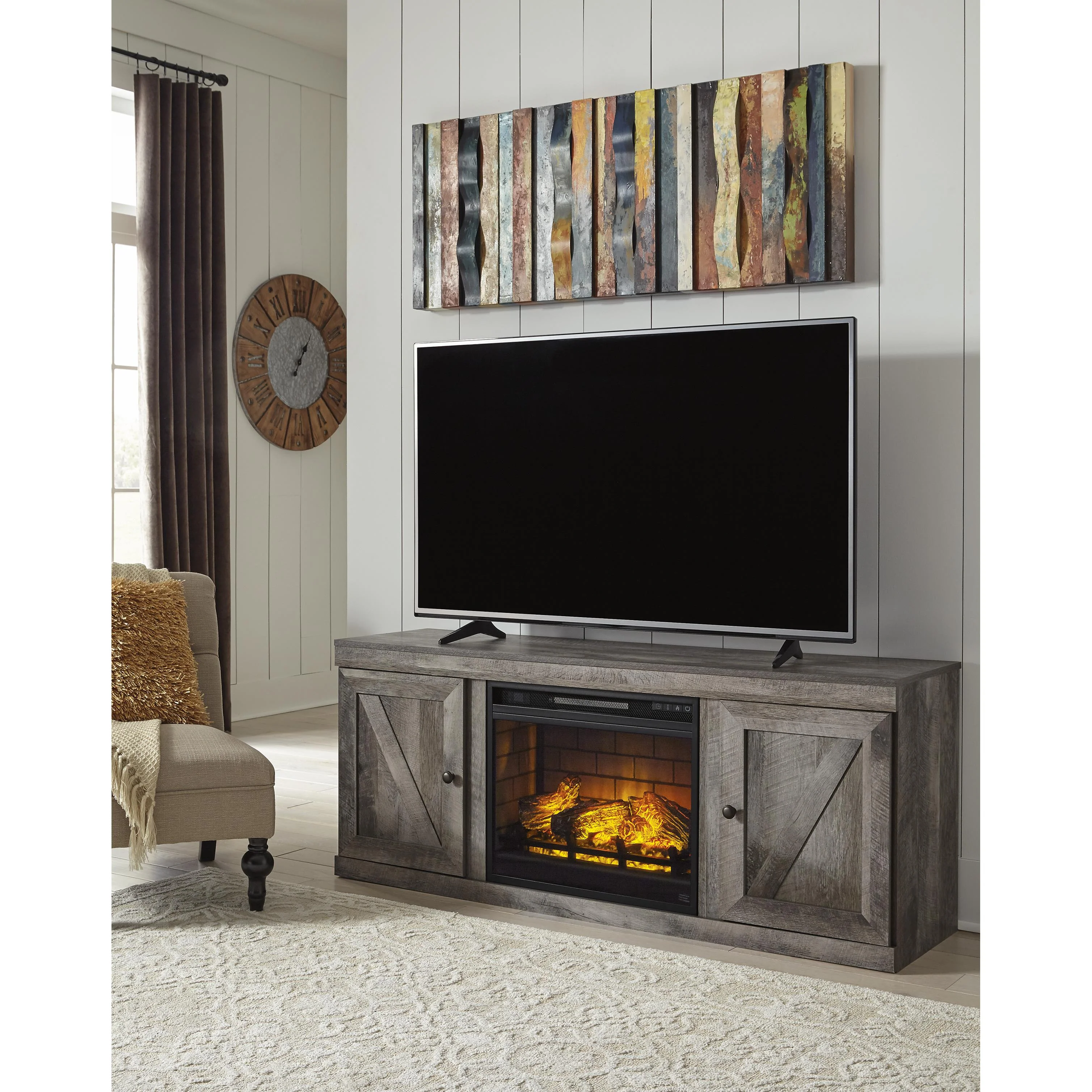 Signature Design by Ashley Wynnlow EW0440W7 TV Stand with Electric Fireplace - Image 3