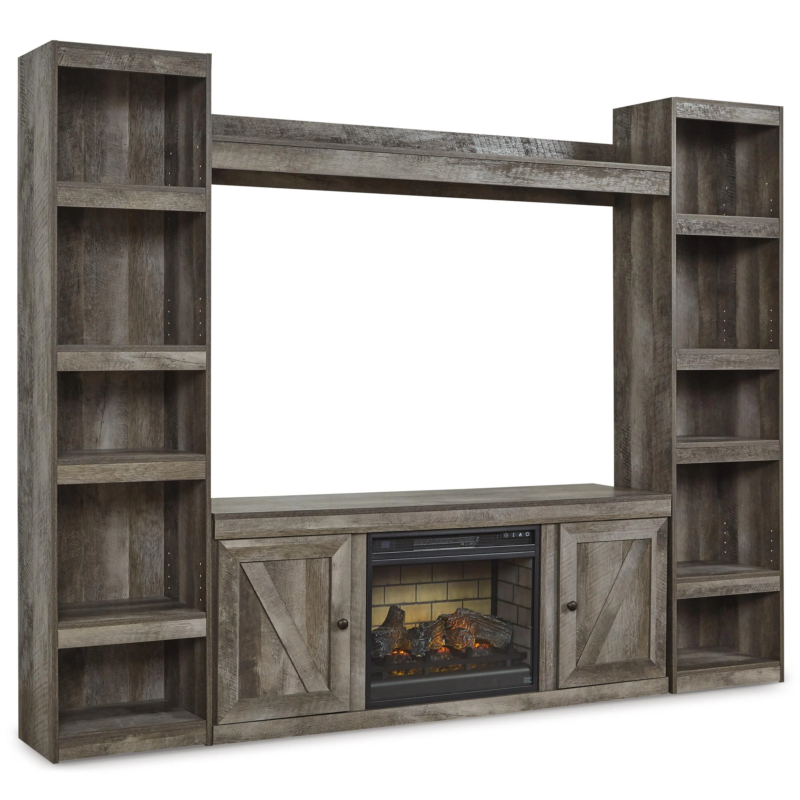 Signature Design by Ashley Wynnlow EW0440W8 4 pc Entertainment Center with Electric Fireplace - Image 1
