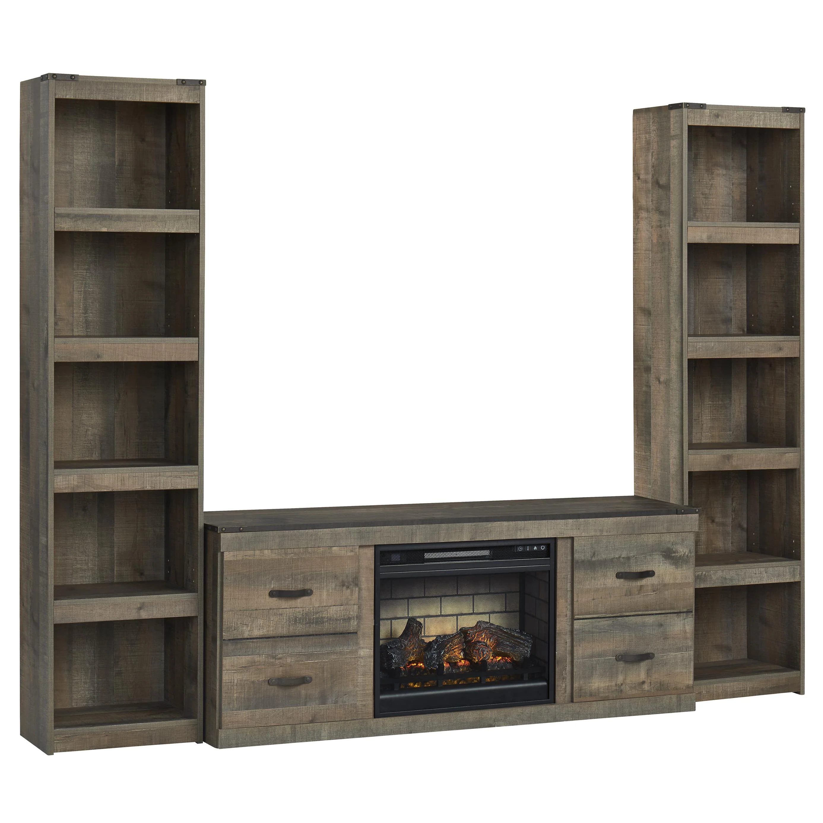 Signature Design by Ashley Trinell EW0446W11 3 pc Entertainment Center with Electric Fireplace - Image 1