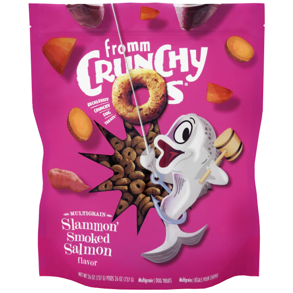 Fromm Dog Crunchy Os Slammon Smoked Salmon Treats 26 oz - Image 1