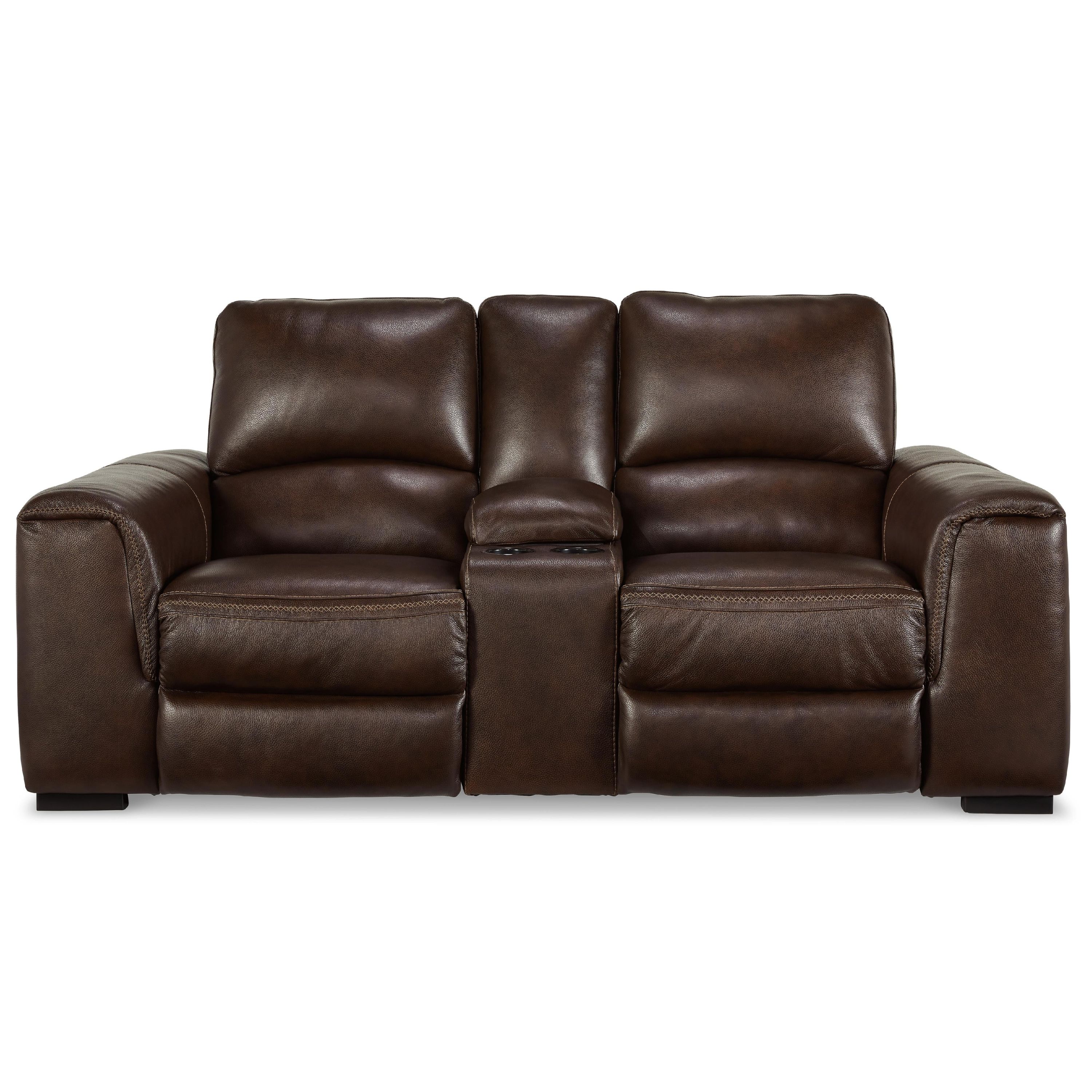 Signature Design by Ashley Alessandro U2550218 Power Reclining Loveseat with Console and Adjustable Headrest - Image 3