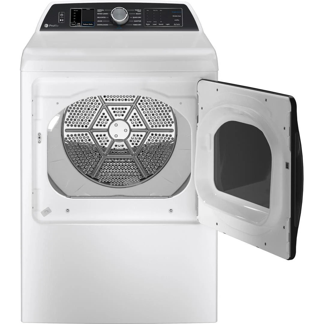 GE Profile 7.4 cu. ft. Electric Dryer with Sanitize Cycle PTD70EBSTWS - Image 2