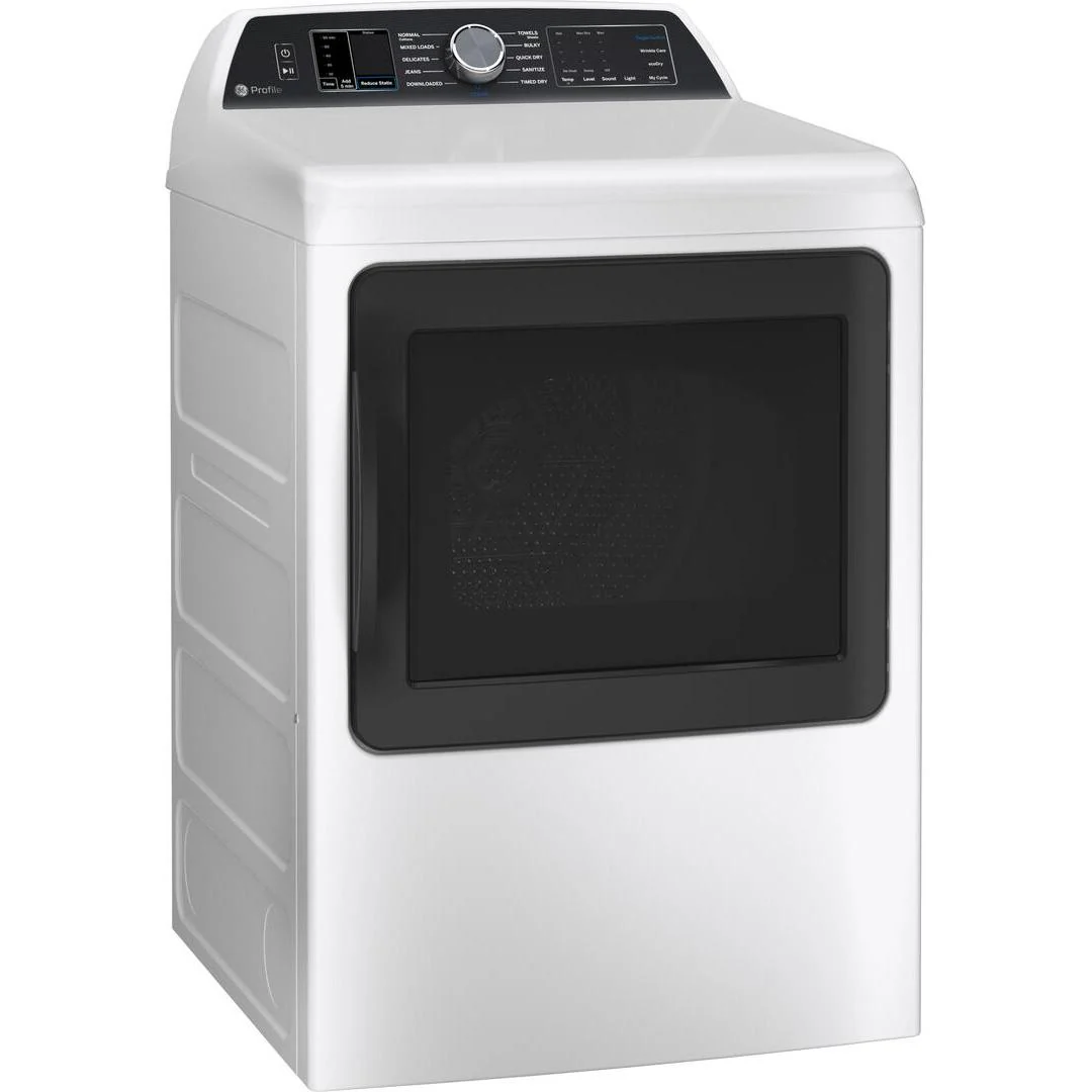 GE Profile 7.4 cu. ft. Electric Dryer with Sanitize Cycle PTD70EBSTWS - Image 3