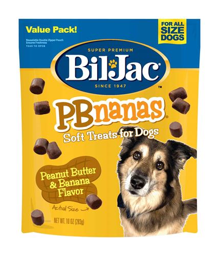 Bil-Jac Soft Chews Peanut Butter Banana Dog Treat 10oz - Image 1