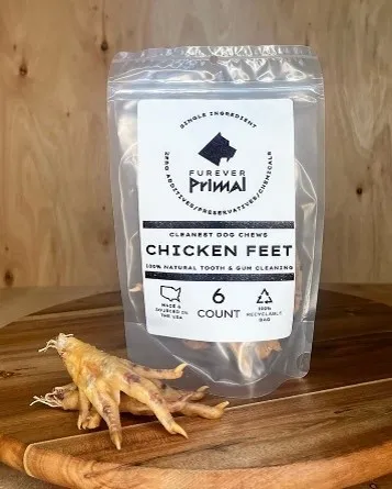 Furever Primal Dog Treat  6ct Chicken Feet - Image 1