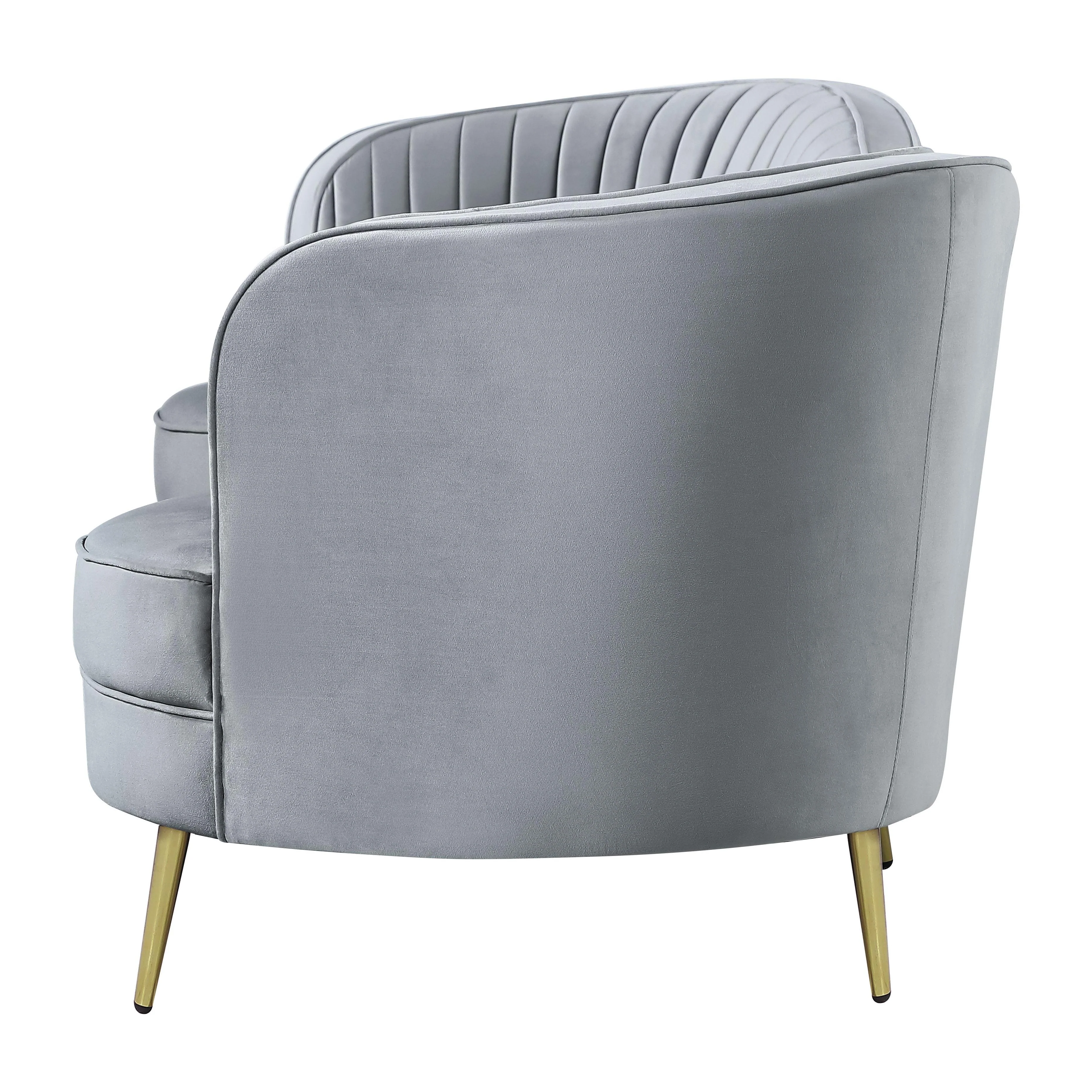 Coaster Furniture Sophia 506864 Upholstered Channel Tufted Sofa - Grey - Image 3