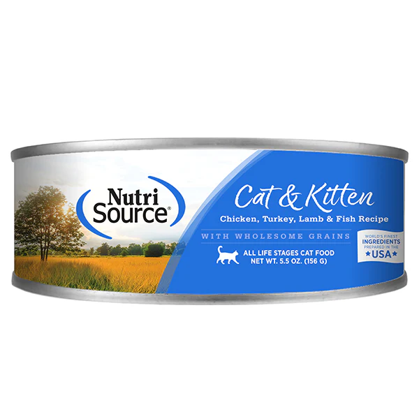 NutriSource Cat & Kitten Chicken Turkey Lamb & Fish 5.5oz - Image 1