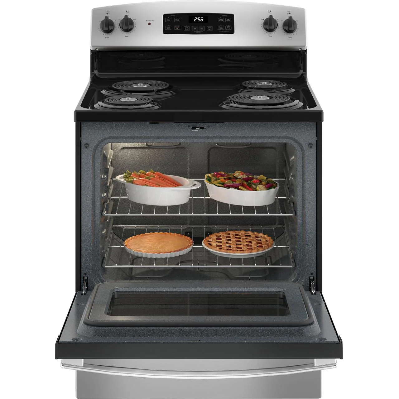 GE 30-inch Free-Standing Electric Range JB256RTSS - Image 3