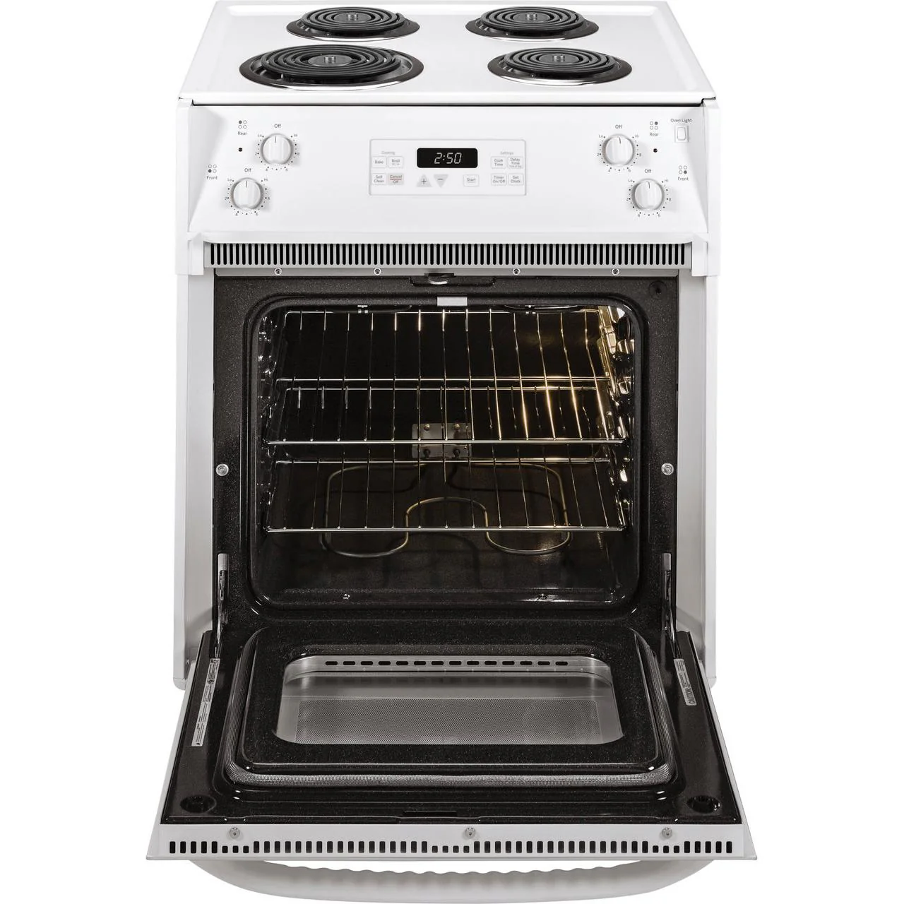 GE 27-Inch Drop-In Electric Range with Sensi-temp JM250DTWW - Image 2