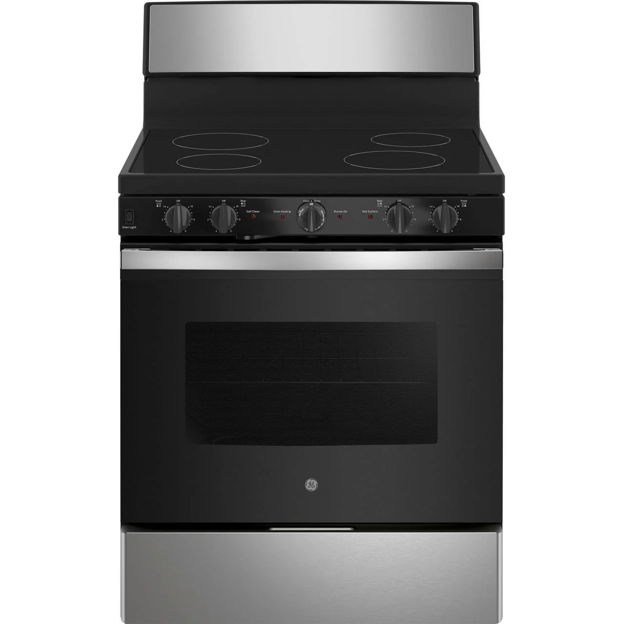 GE 30-inch Freestanding Electric Range with Radiant Smooth Cooktop JB480STSS - Image 1