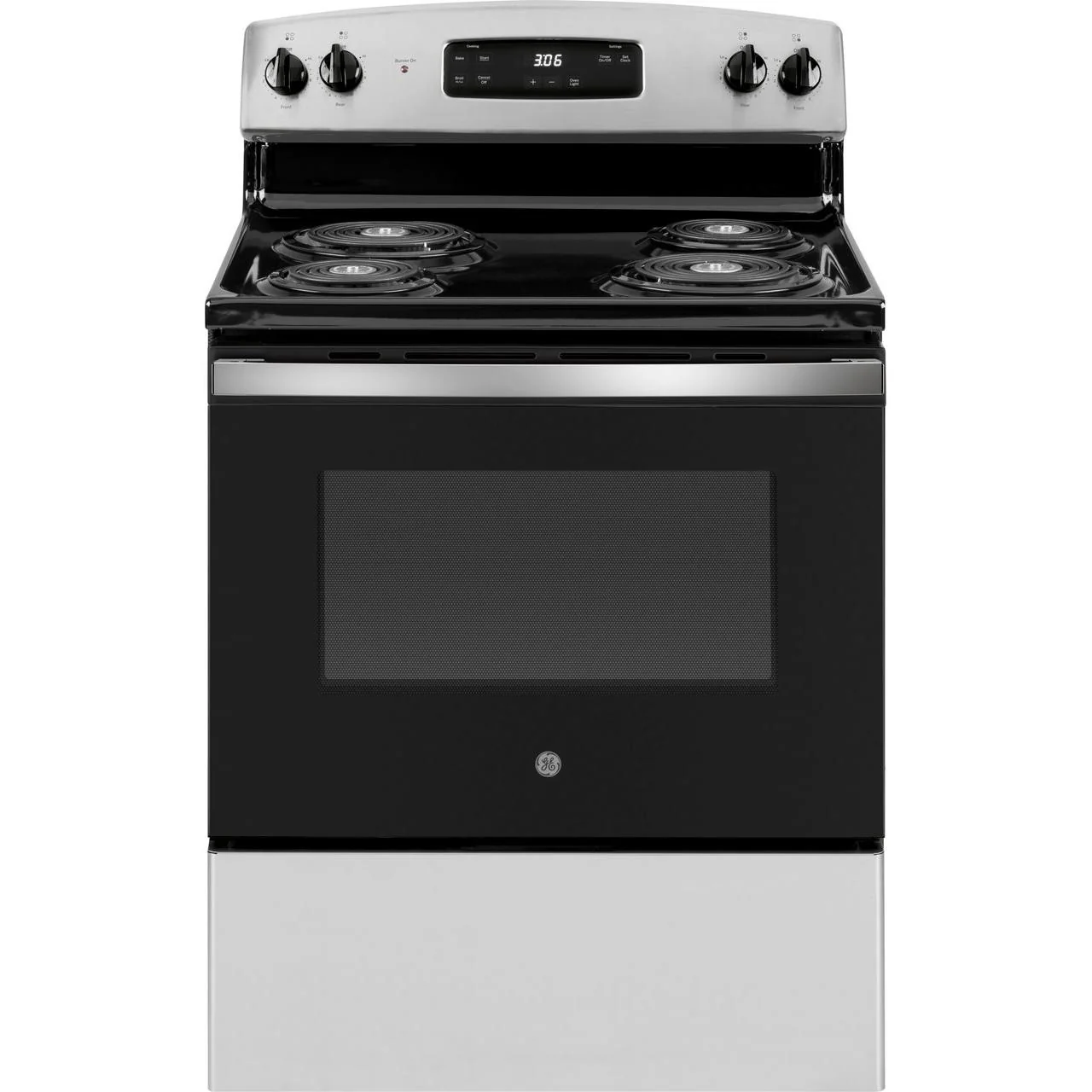 GE 30-inch Freestanding Electric Range with Sensi-Temp JBS360RTSS - Image 1