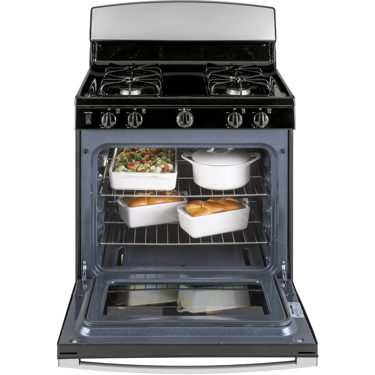 GE 30-inch Freestanding Electric Range with Precise Simmer Burner JGBS30RETSS - Image 3