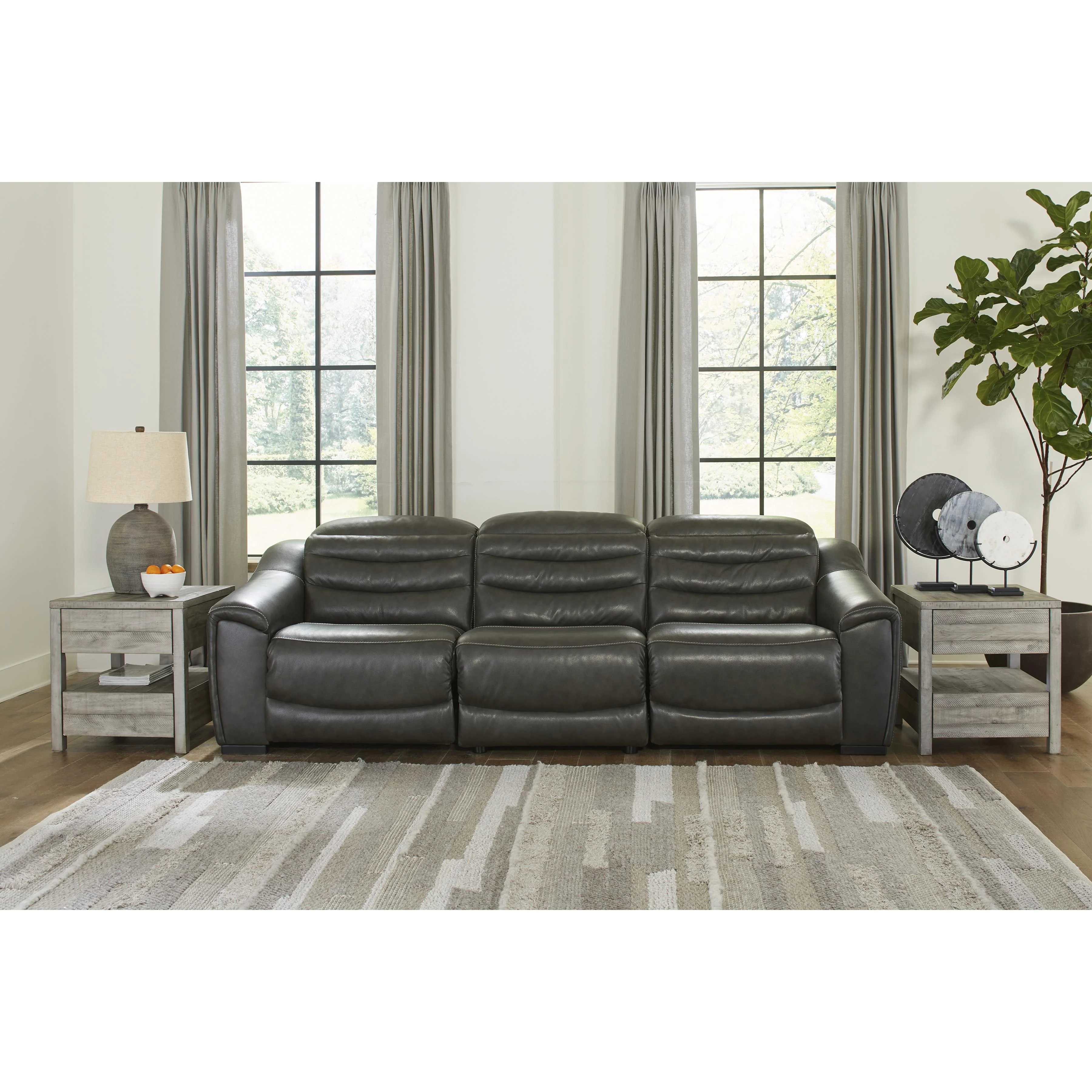 Signature Design by Ashley Center Line U63404S5 3 pc Power Reclining Sectional - Image 2