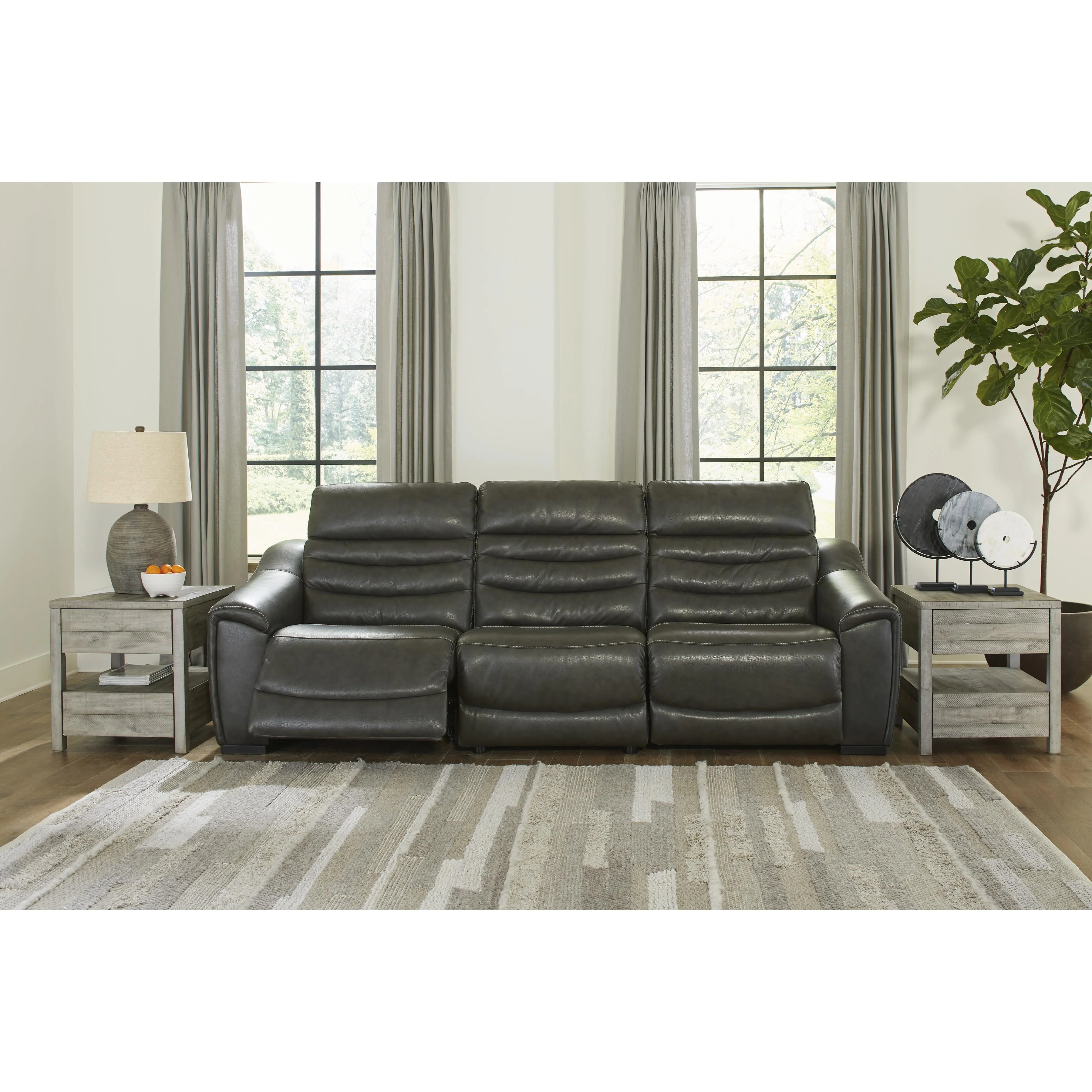 Signature Design by Ashley Center Line U63404S5 3 pc Power Reclining Sectional - Image 3