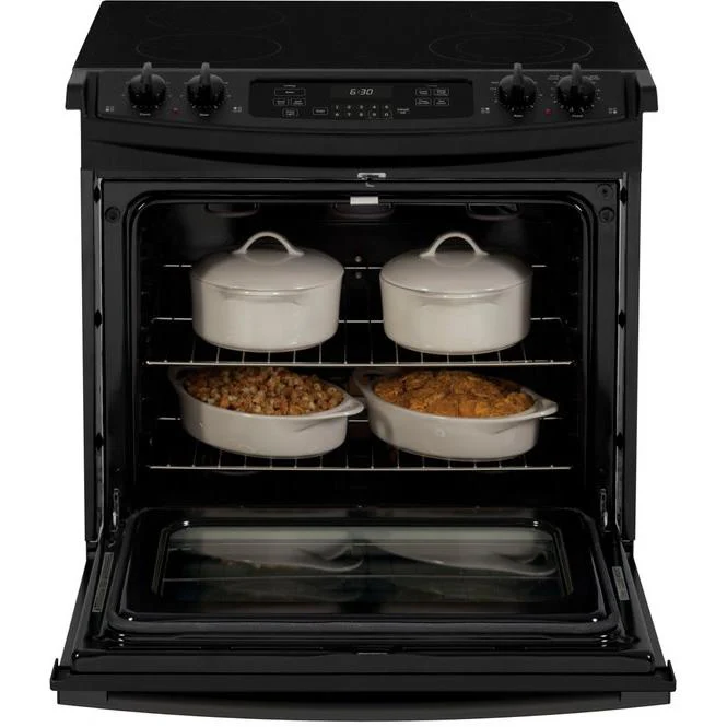 GE 30-inch, Drop-In Electric Range with Ceramic Glass Cooktop JD630DTBB - Image 3