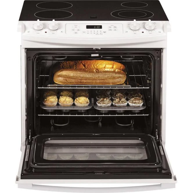 GE 30-inch, Drop-In Electric Range with Ceramic Glass Cooktop JD630DTWW - Image 3