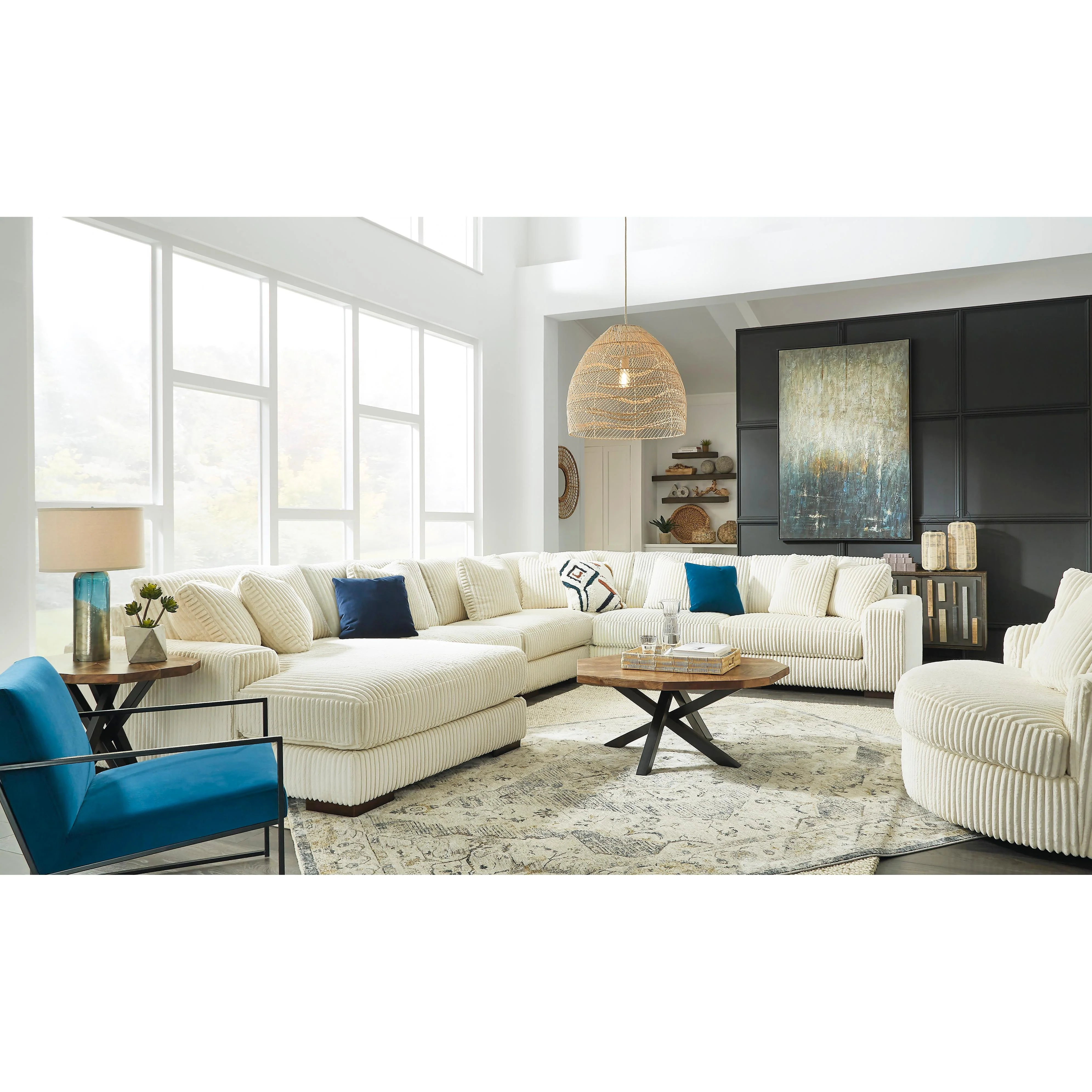 Signature Design by Ashley Lindyn 21104S11 6 pc Sectional with Chaise - Image 3