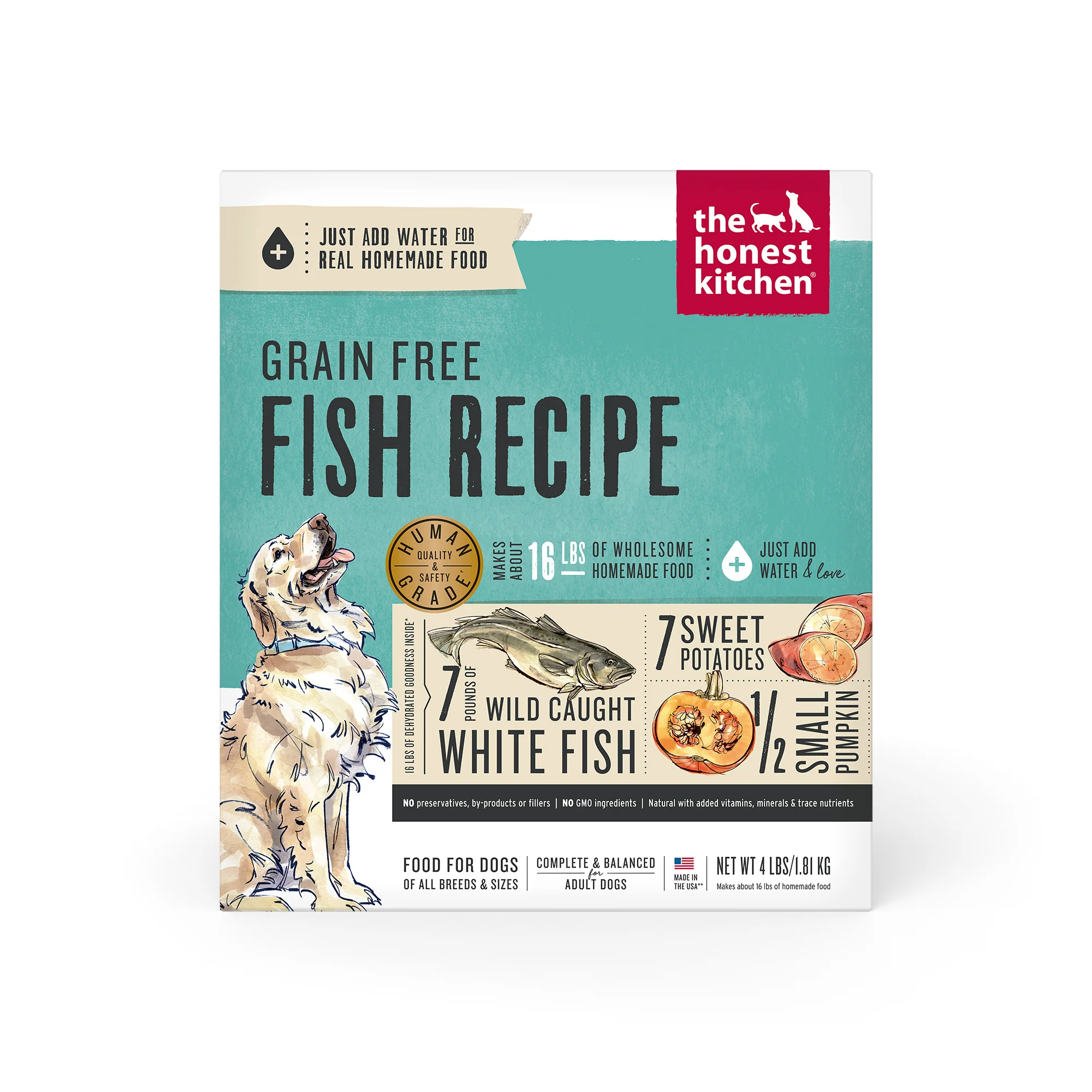 The Honest Kitchen Dehydrated Grain Free Fish Dog Food 4lb - Image 1