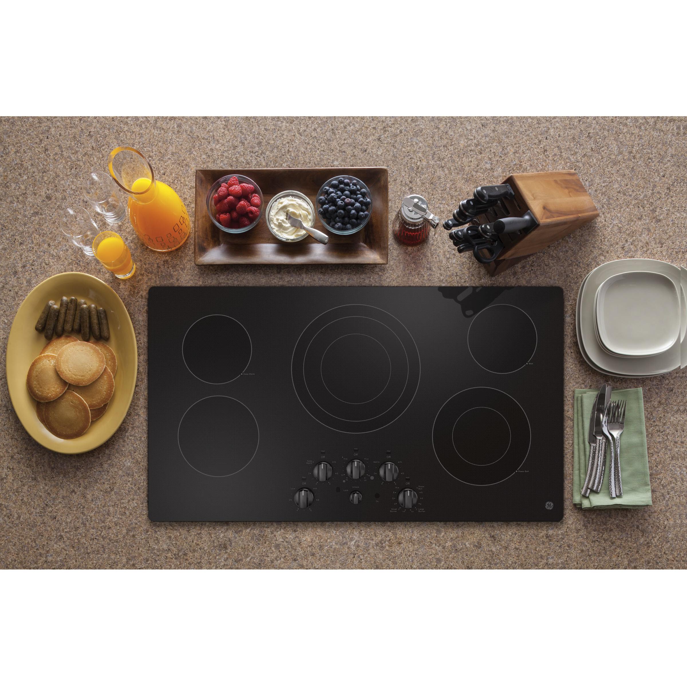 GE 36-inch Built-in Electric Cooktop JEP5036DTBB - Image 2